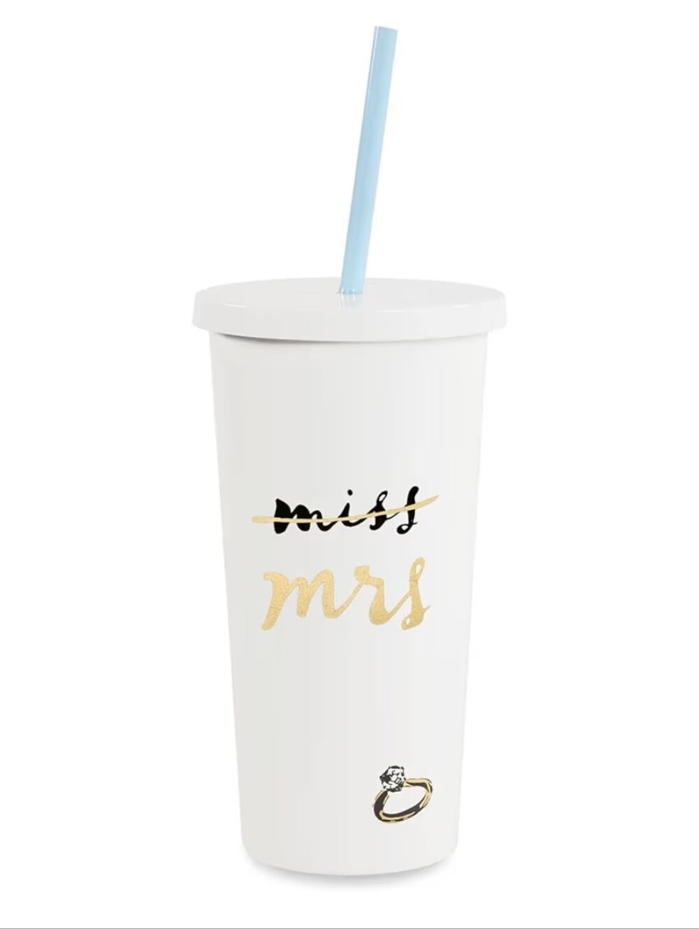 Kate Spade New York Acrylic Bridal Tumbler with Lid and Straw 20oz Bride To Be